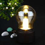 Kompakte LED Tischlampe mit USB-Ladefunktion – Vintage Stil