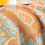 Comfortable, reversible Bohemian-style cotton blanket