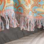 Comfortable, reversible Bohemian-style cotton blanket