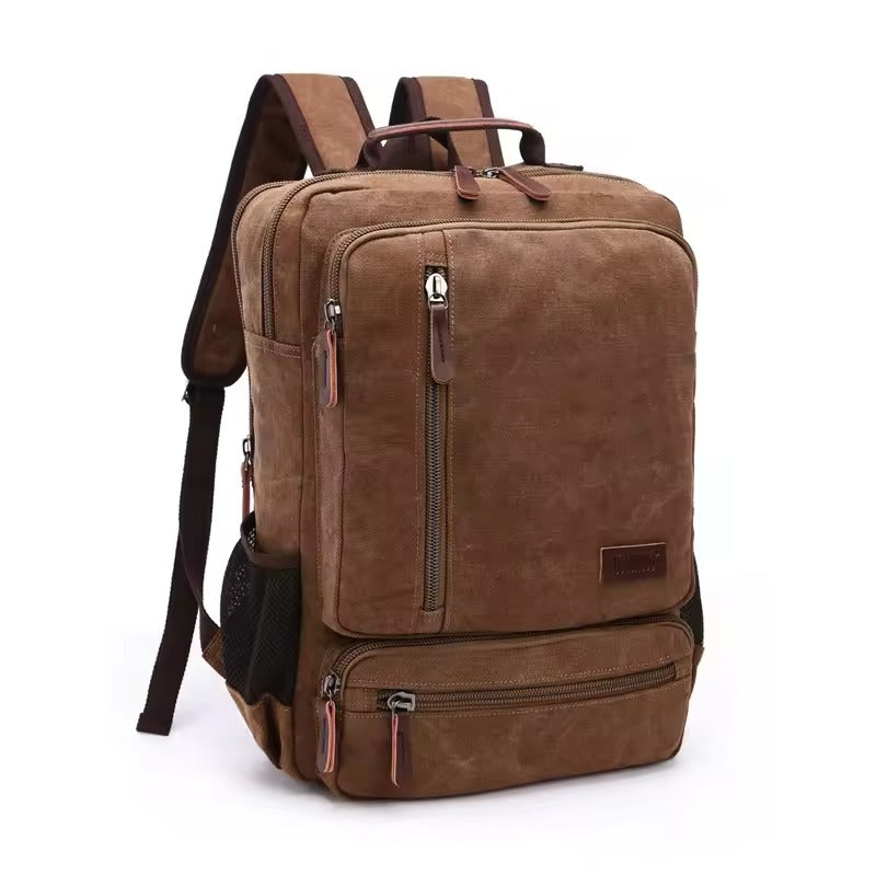 Stilvoller Canvas Rucksack für Laptops – Perfekt für Unterwegs