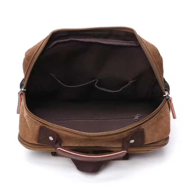Stilvoller Canvas Rucksack für Laptops – Perfekt für Unterwegs