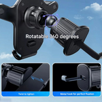Secure Car Phone Holder - 360° Rotatable Vent Mount with Hook Lock