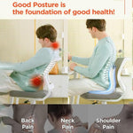 Back support seat cushion for posture correction