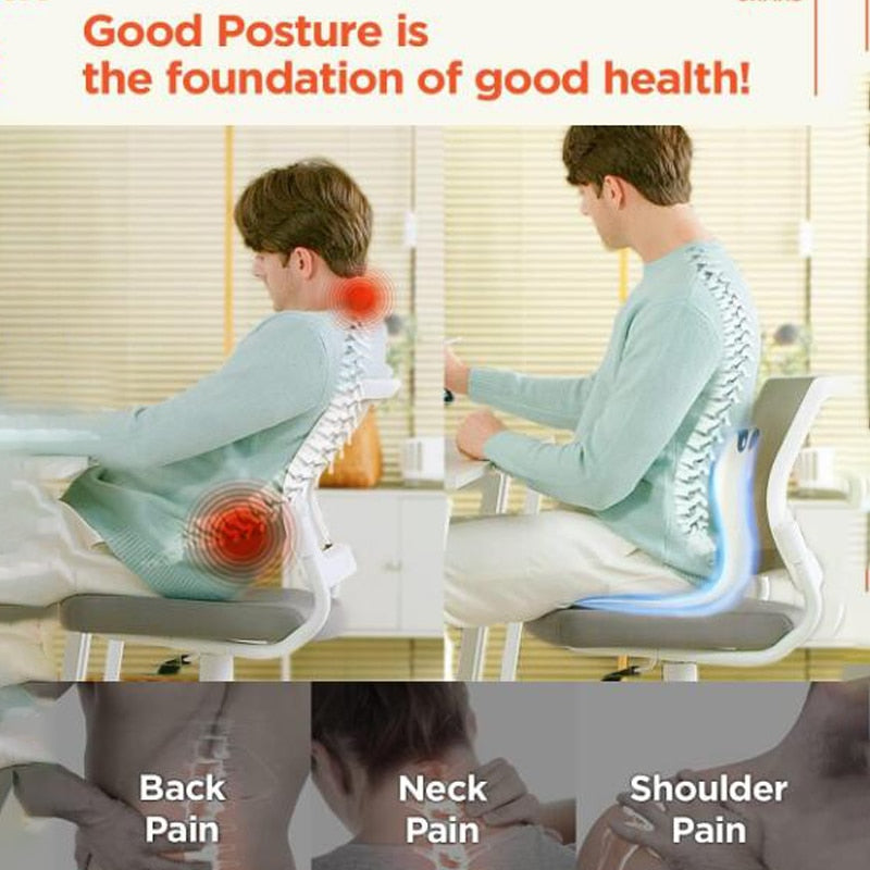 Back support seat cushion for posture correction