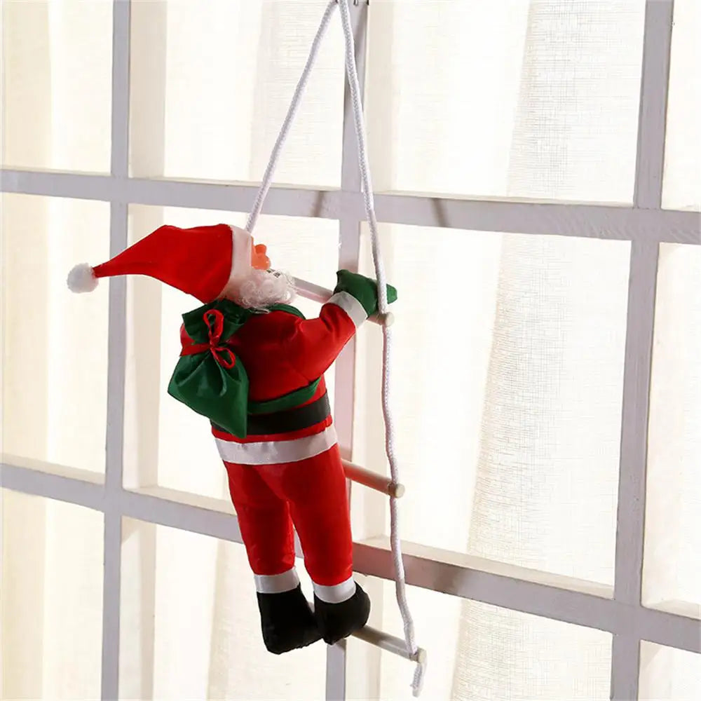 Hanging Christmas Decoration - Climbing Santa Claus Figure for Window