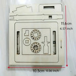 Wooden Hand Crank Animation Machine Craft Kit for Desk Decoration