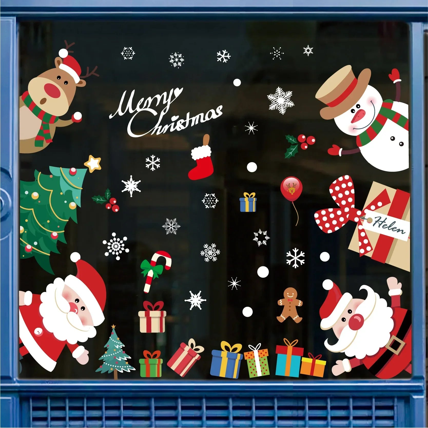 Winterzauber | 137-teiliges Fensterdekorationsset mit Schneeflocken