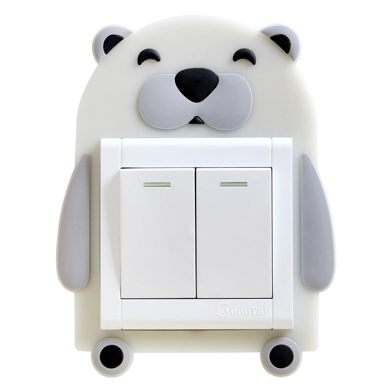 3D Luminous Cartoon Animal Light Switch Cover