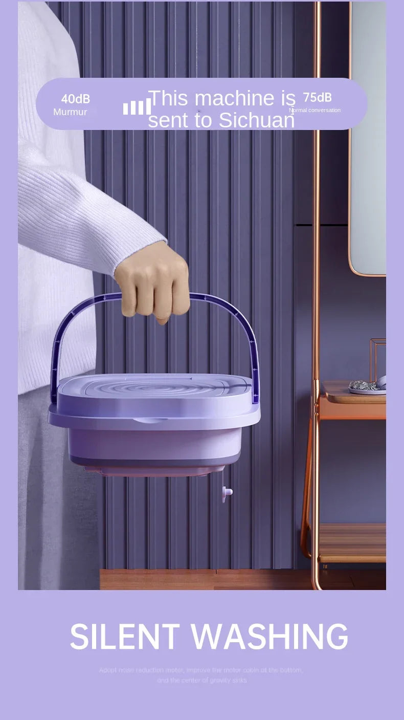Compact 8L Foldable Washing Machine for Effortless Laundry