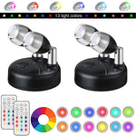 SmartLight Duo | Set of 2 Wireless LED Lights with Remote Control | RGB Color Change & Timer | Flexible for Creative Accents