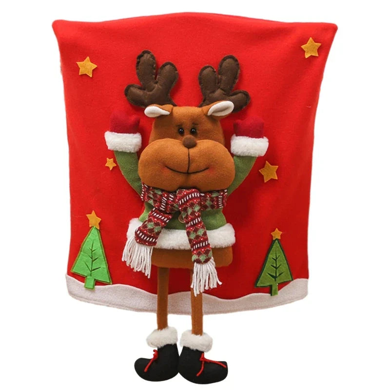 Festliche Stuhlhussen für Weihnachten | Bezüge mit Weihnachtsmotiven