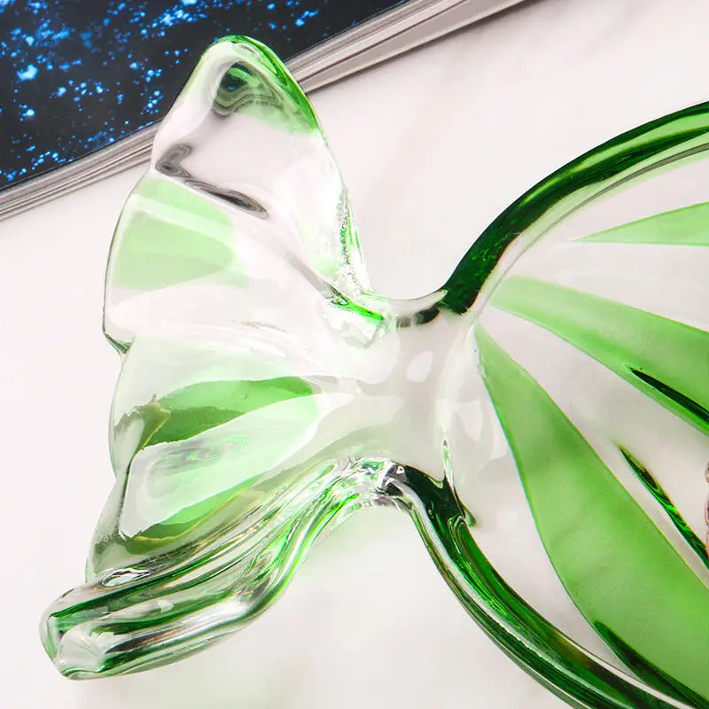 Glass snack plate in candy shape