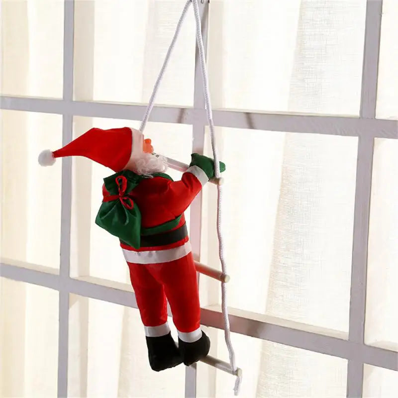 Hanging Christmas Decoration - Climbing Santa Claus Figure for Window