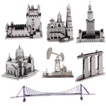 Creative 3D Metal Puzzle Set: Build and Discover Wonders of the World