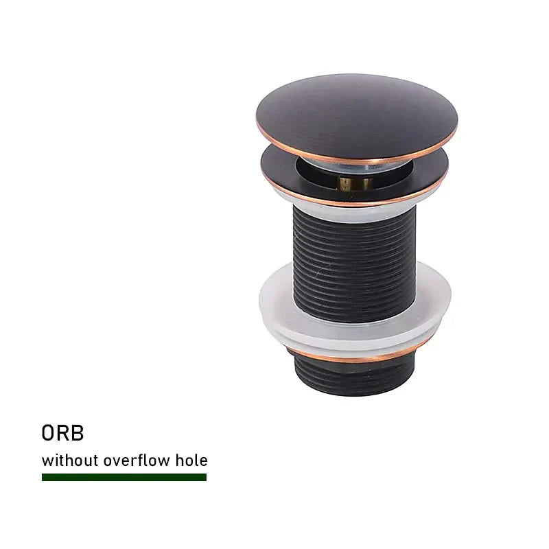 Elegant Brass Push-Down Waste Solution – 11 Colors Available