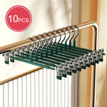 Stylischer Edelstahl Kleiderbügel mit flexiblen Clips