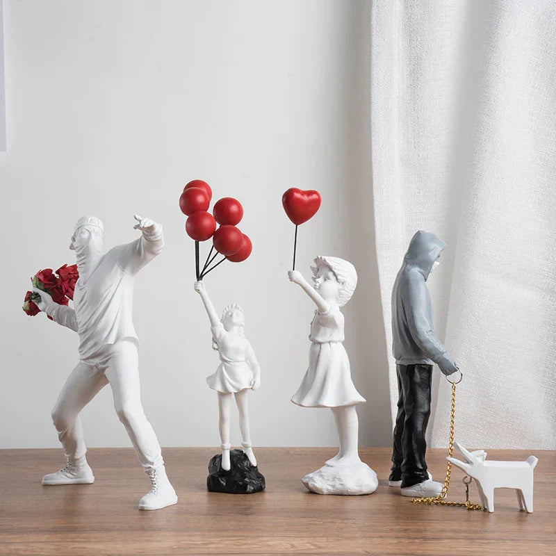 Modern Sculpture Series: Flower Thrower Statue