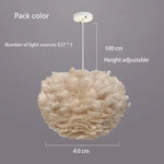 Realistic Feather Ceiling Light - Cloud-like Style