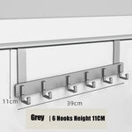 Praktischer Türhaken-Organizer mit 6 Haken aus Aluminium
