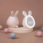 Cute Children's Alarm Clock with LED Display, Night Light, and Alarm – Bunny Shape for Boys and Girls, Ideal for Kids' Rooms and Gentle Wake-Up