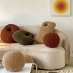 Fluffy pebble-effect cushions