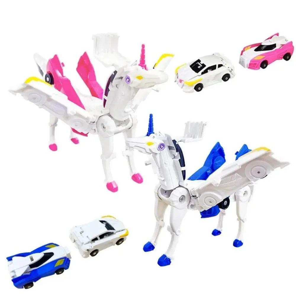 Transforming Cars with Magnetic Unicorn Design