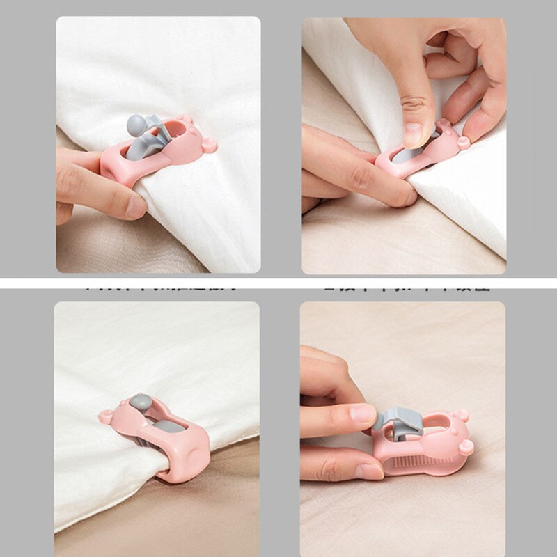 4 Stück Rutschfeste Bettclips für sicheren Schlaf | SnoozeGuard