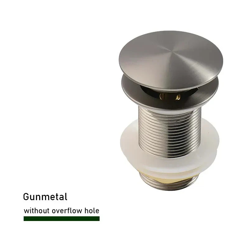 Elegant Brass Push-Down Waste Solution – 11 Colors Available