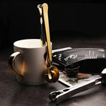 Coffee scoop with clip