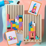 Familienfreundliches 3D Holzpuzzle für kreatives Spielen