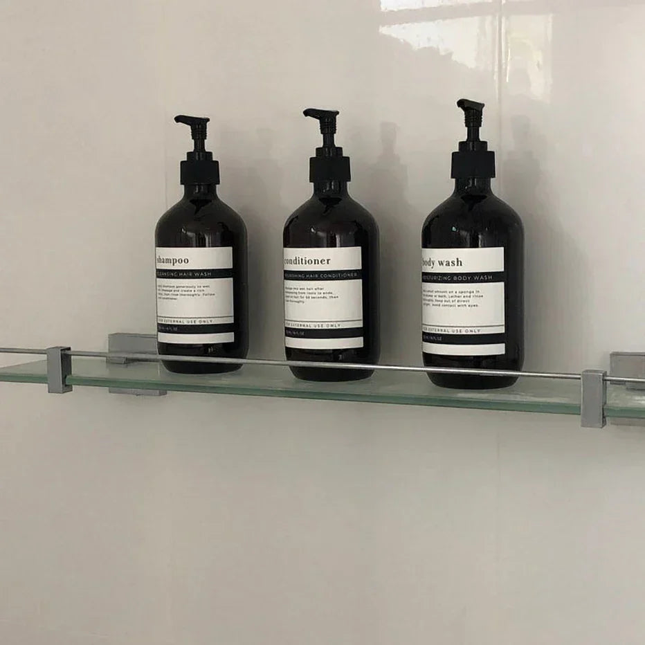 Luxuriöses 3-teiliges Spenderset für Shampoo und Duschgel