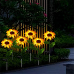 Blütenzauber - Solar-Sonnenblumenleuchten für Ihren Garten