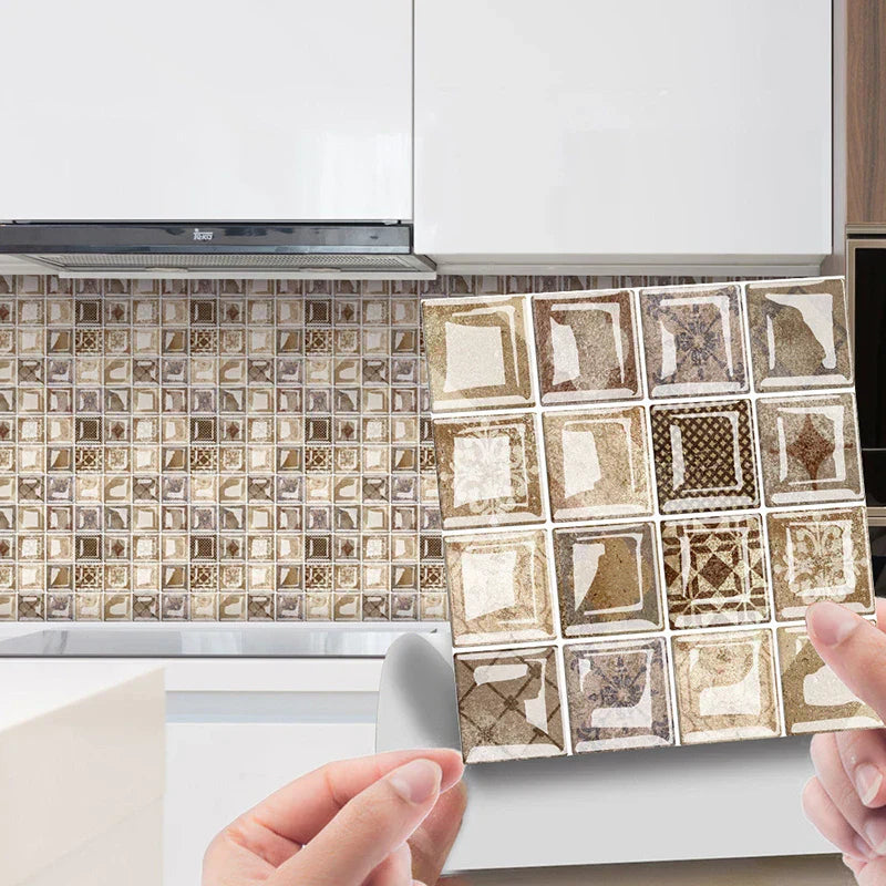 VivaMosaik 3D Wall Tile Stickers – 10 Pieces for Stylish Spaces