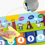 Playmat with musical piano design
