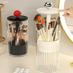 Makeup Brush Organizer with Automatic Lifting Function and Luxurious Design