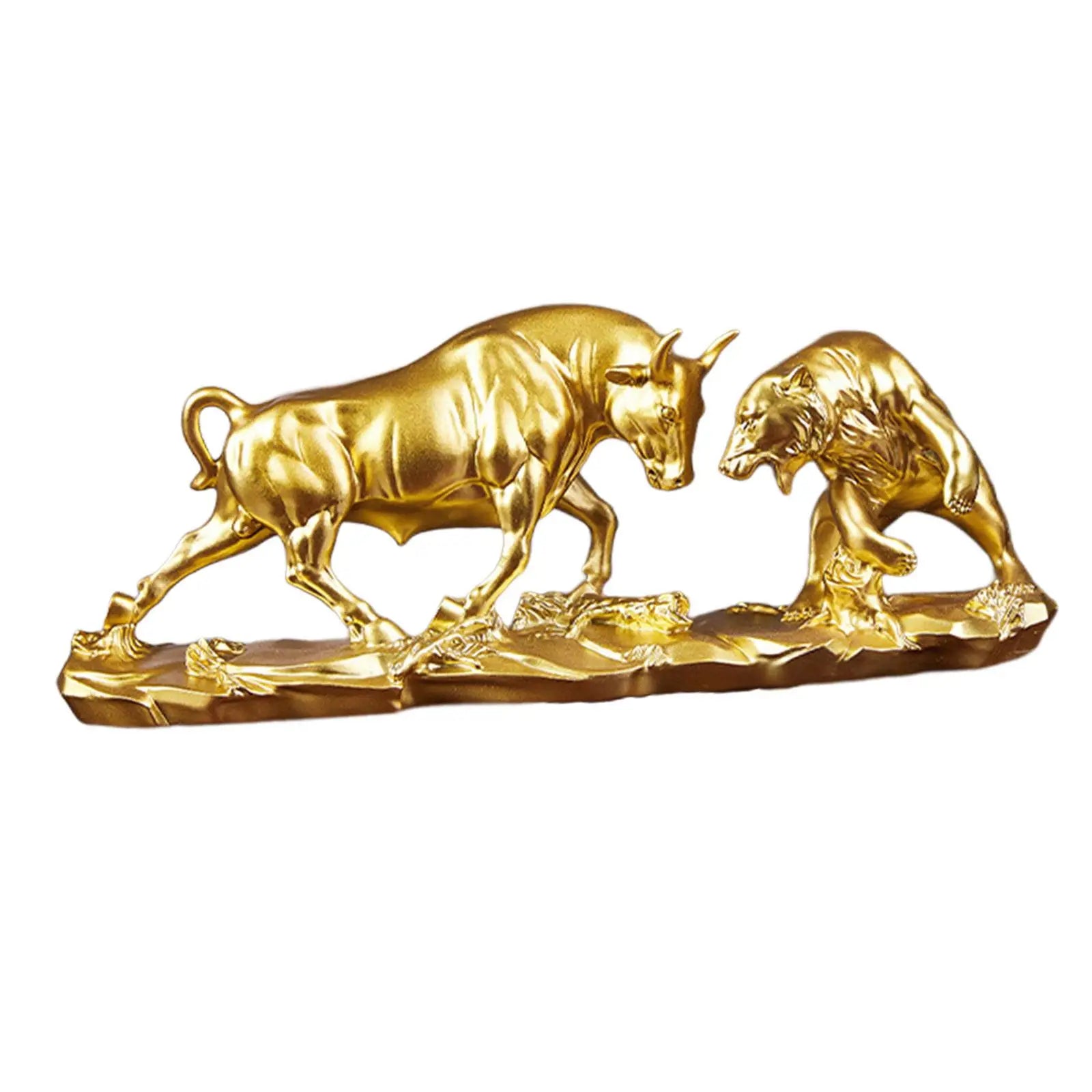 Stylish Animal Sculpture: Bull and Bear in Battle