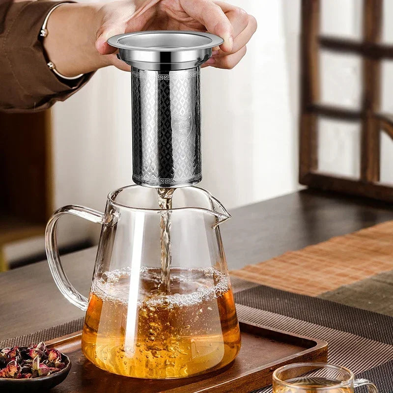 Elegant Borosilicate Glass Teapot – Ideal for Tea Lovers