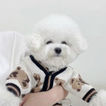 Striped Knitted Dog Sweater – Warm Cardigan
