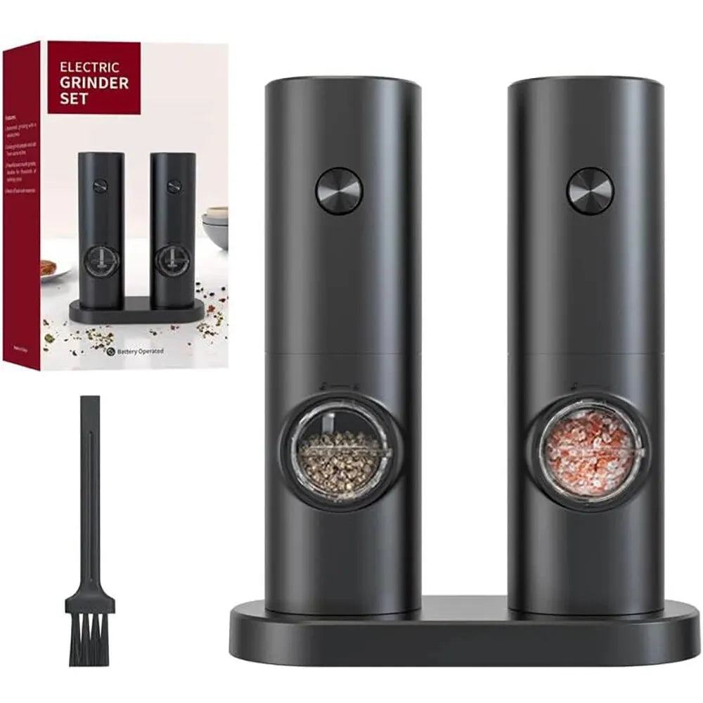 Elektrische Salz- und Pfeffermühle Set – 2 Stück, individuell einstellbar