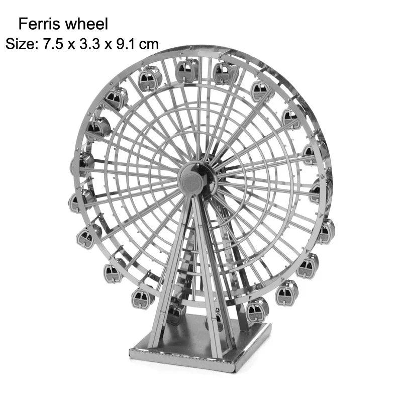 Creative 3D Metal Puzzle Set: Build and Discover Wonders of the World
