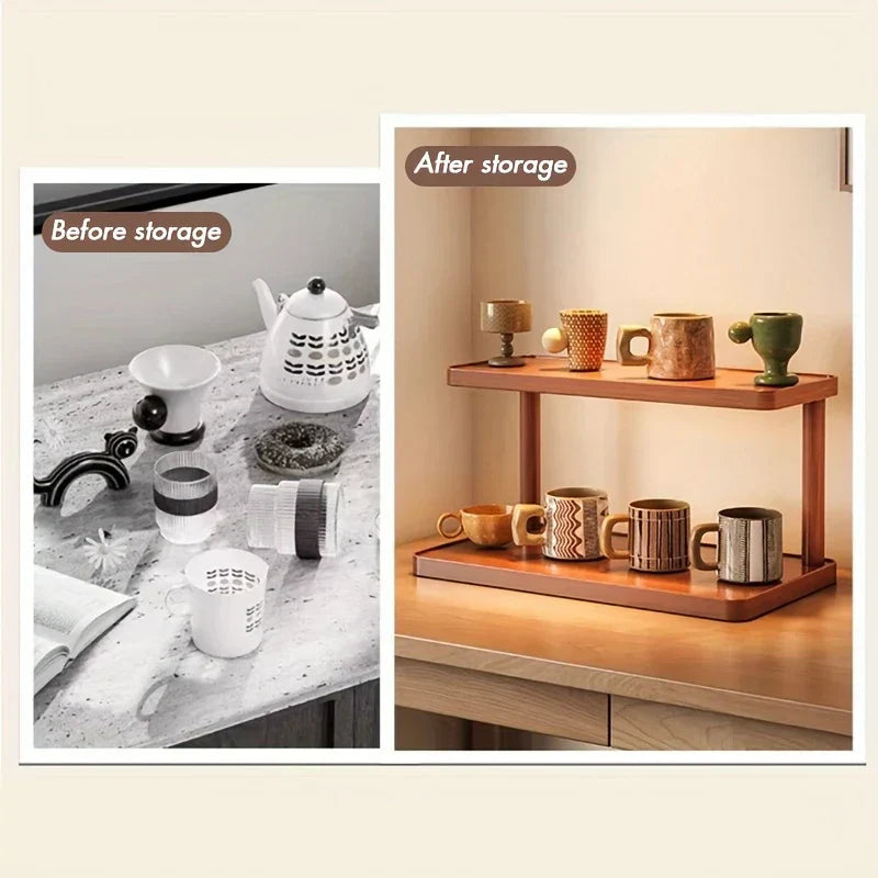 EcoShelves 2-stufiges Bambusregal für Ihre Küche