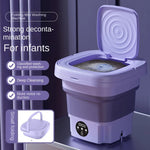 Compact 8L Foldable Washing Machine for Effortless Laundry