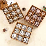 Christmas Hanging Decorations – 9-Piece Set with Plastic Snowflakes and Balloons