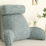 Adjustable pillow with armrests and back support