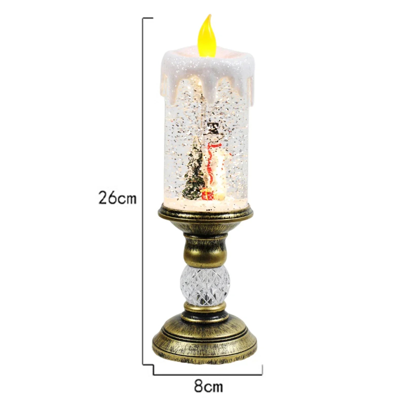 Christmas Water Candle with Crystal Echo
