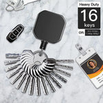 Metal Keyring with Retractable Carabiner and Steel Cable – Safety Reel 71.8 cm
