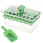 EisGenie Eiswürfelform mit Deckel und Behälter | 68 Würfel | Druckmechanismus | BPA-frei