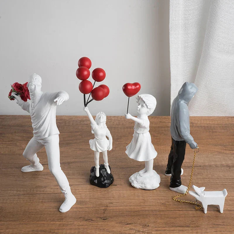 Modern Sculpture Series: Flower Thrower Statue
