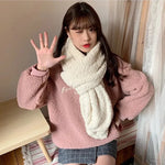 Elegant and warm women's wrap scarf for winter