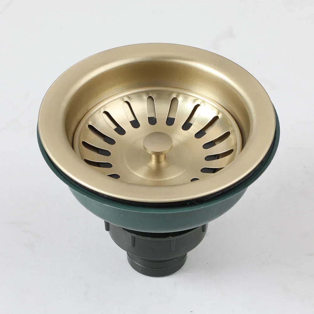 Edelstahl Spülbecken Abflusssieb mit Geruchsfilter – Pop-Up Stopper & Anti-Blockier Korb